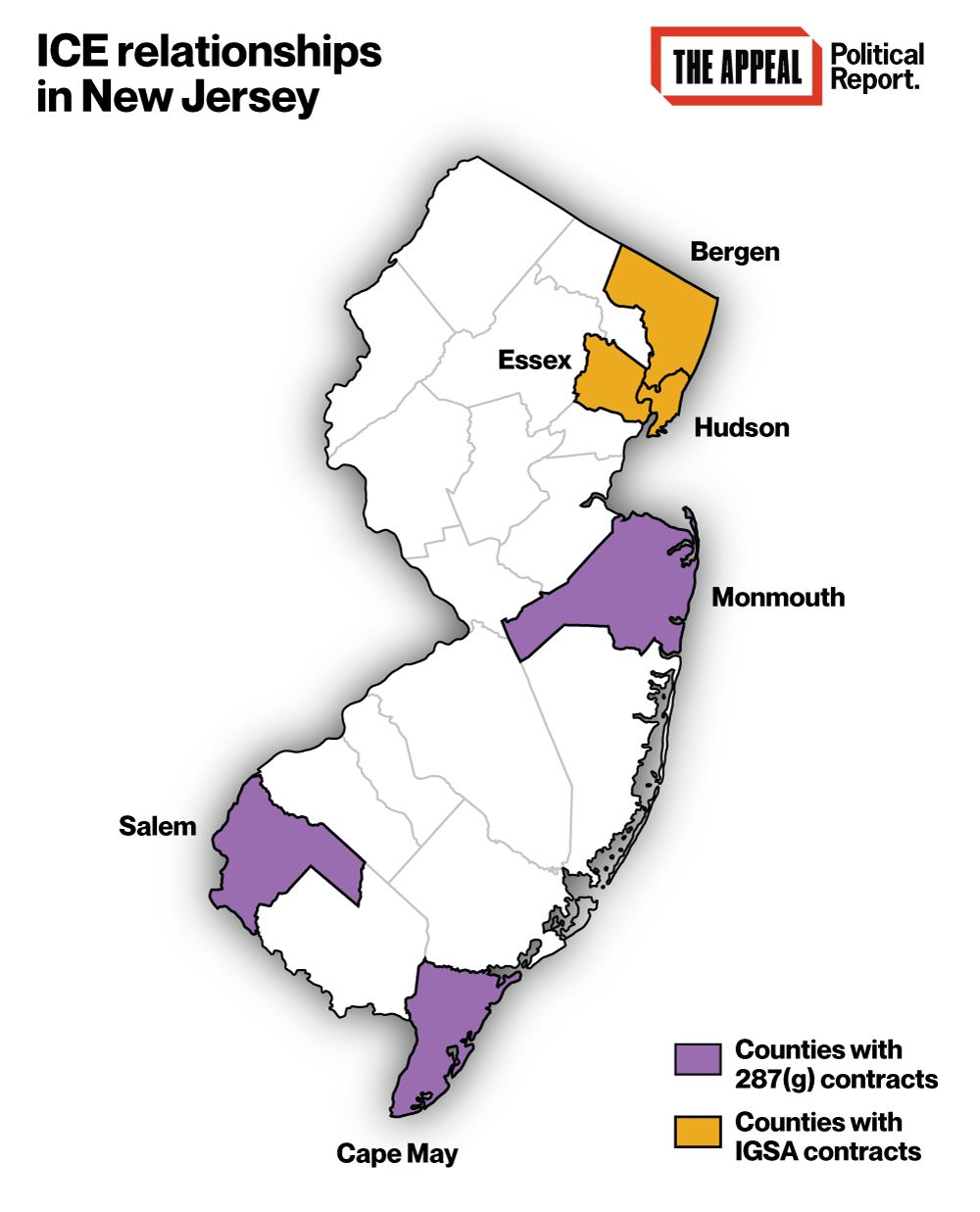 ICE relationships in New Jersey