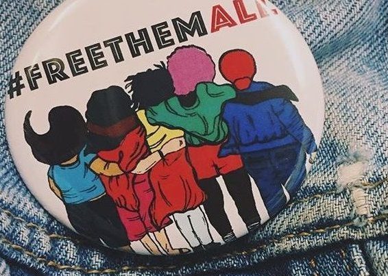 Free Them All button on jacket