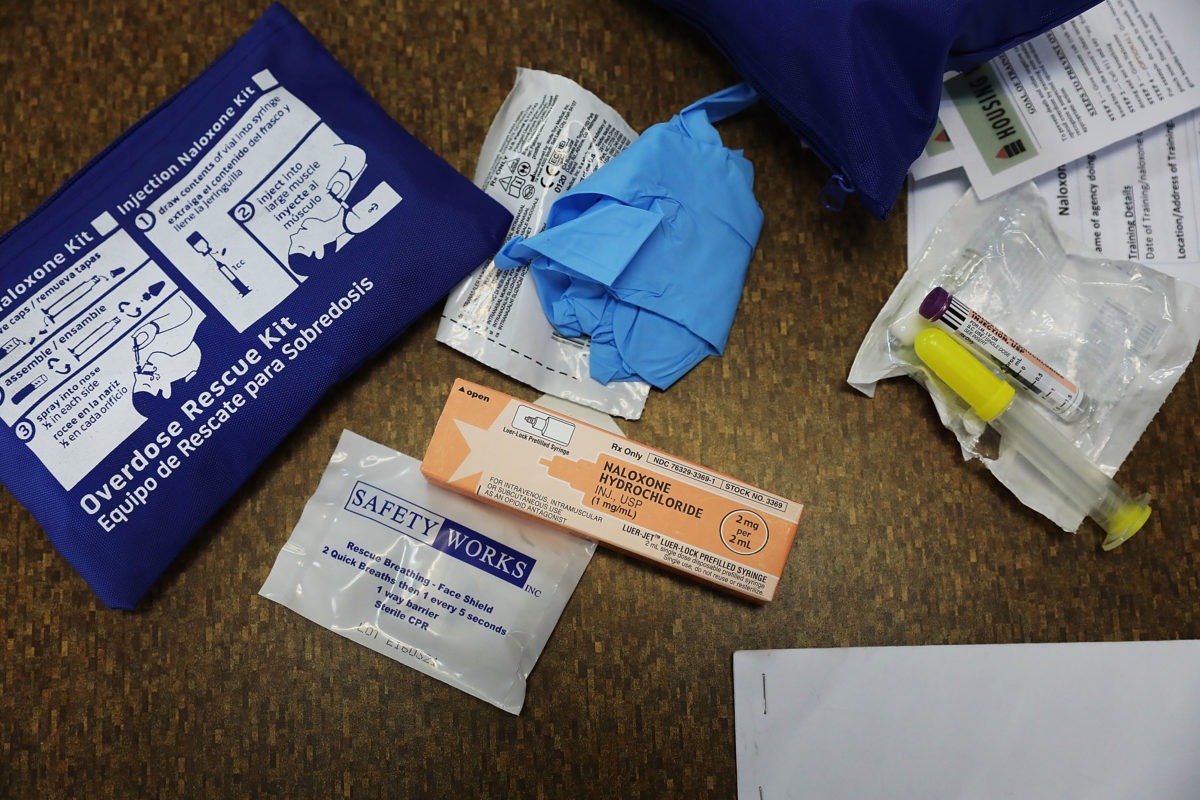 Photo of overdose rescue kit.