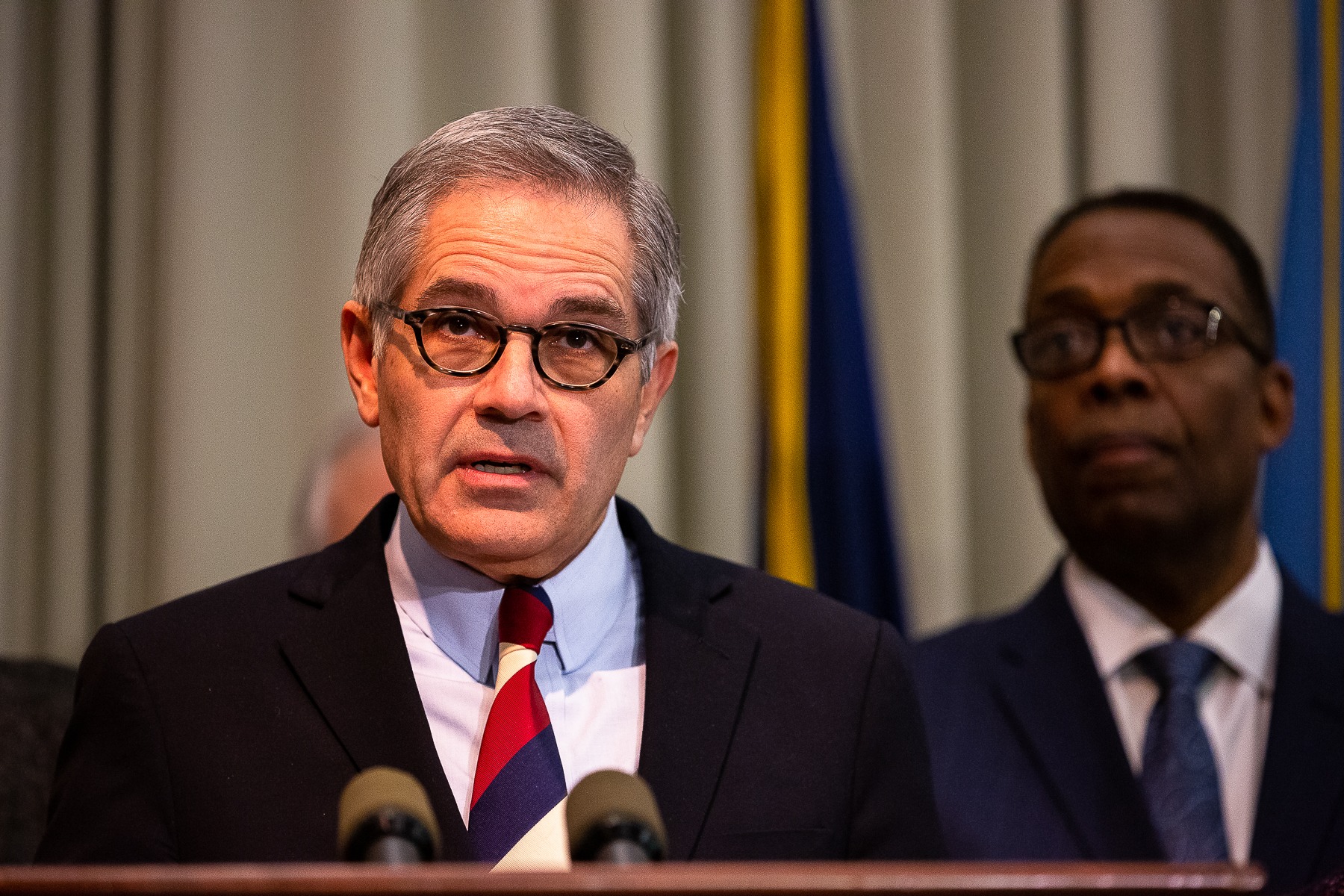 Photo of Philadelphia District Attorney Larry Krasner