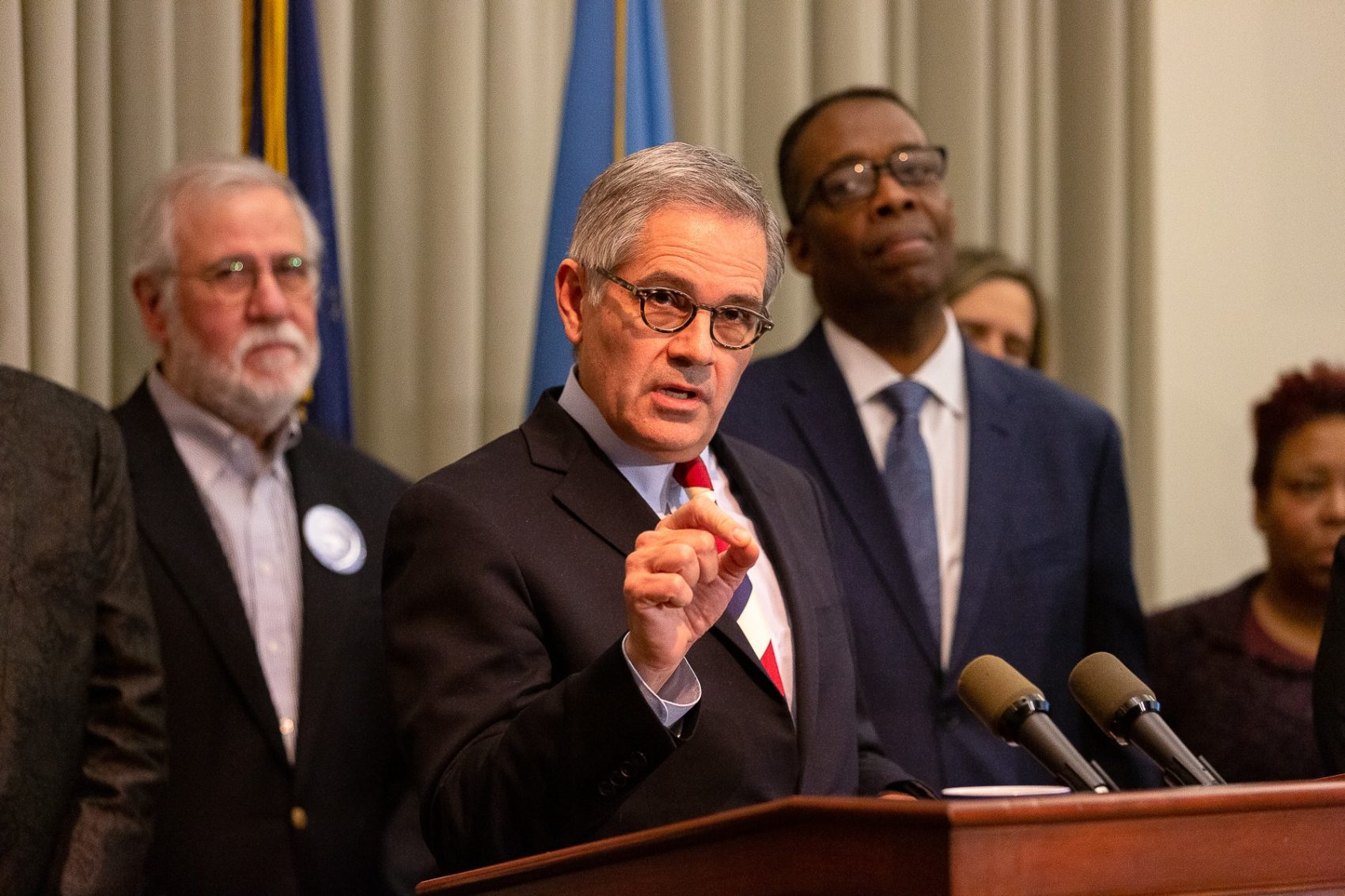 Photo of Philadelphia DA Larry Krasner