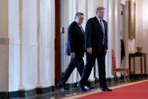 William Barr and Donald Trump