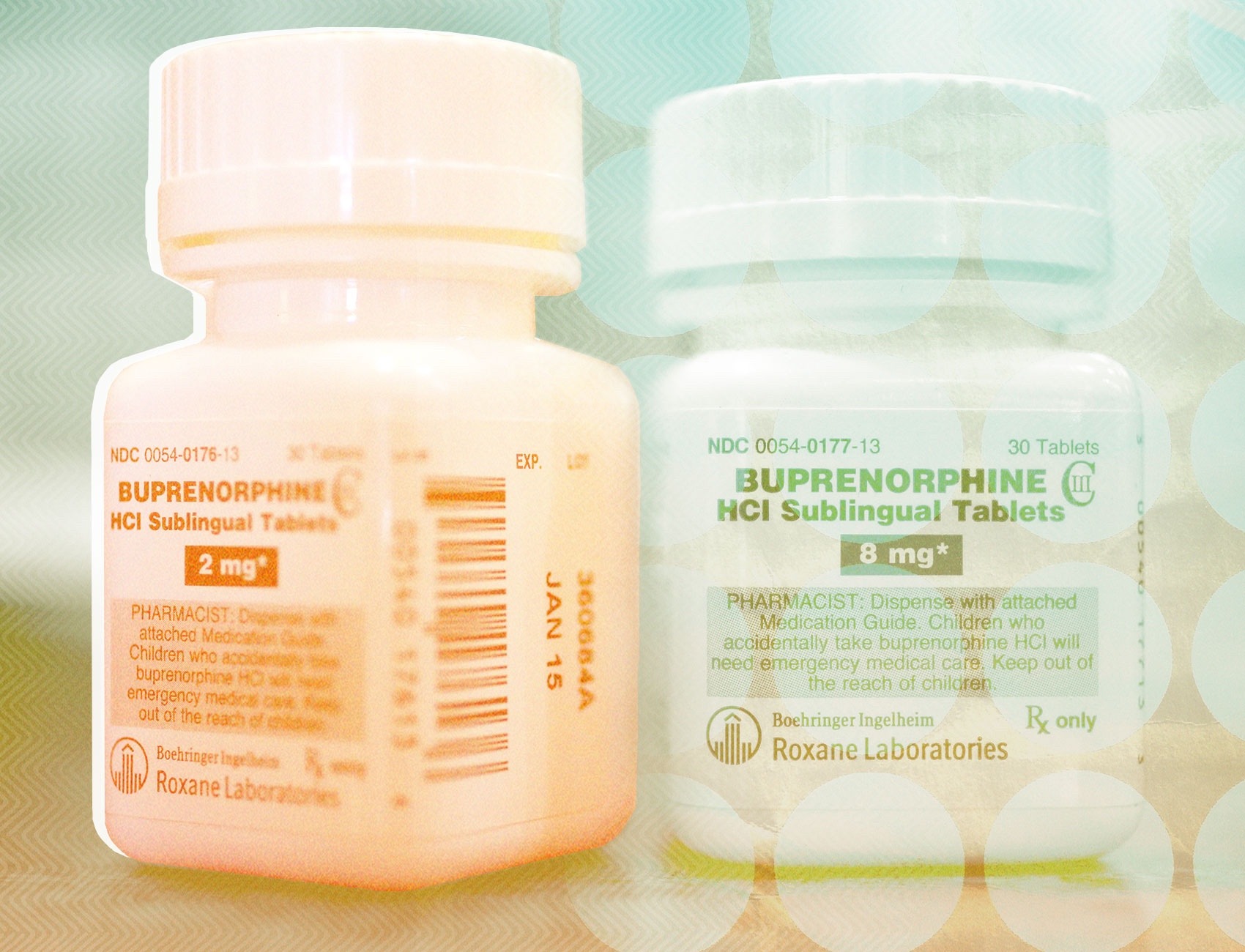 Photo of medication bottles.