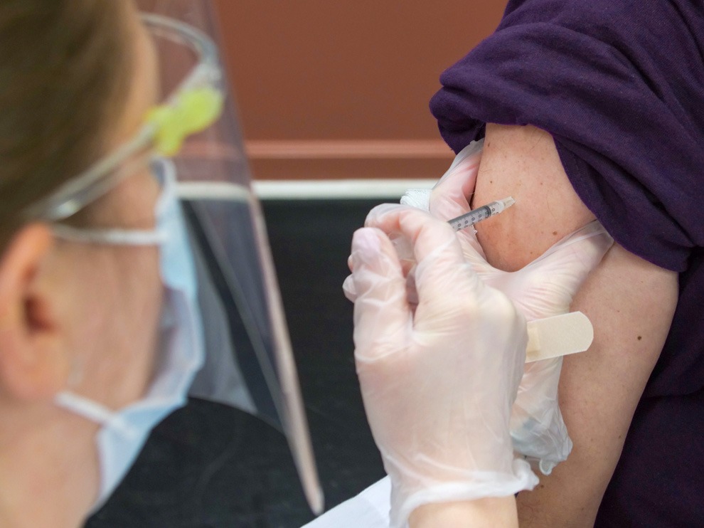 A person receiving a vaccine