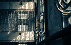 jail bars and light