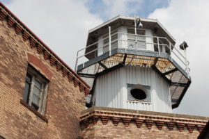 A guard tower at the Eastern State Penitentiary in Philadelphia, which closed in 1971 and has since reopened as a museum and historic site.