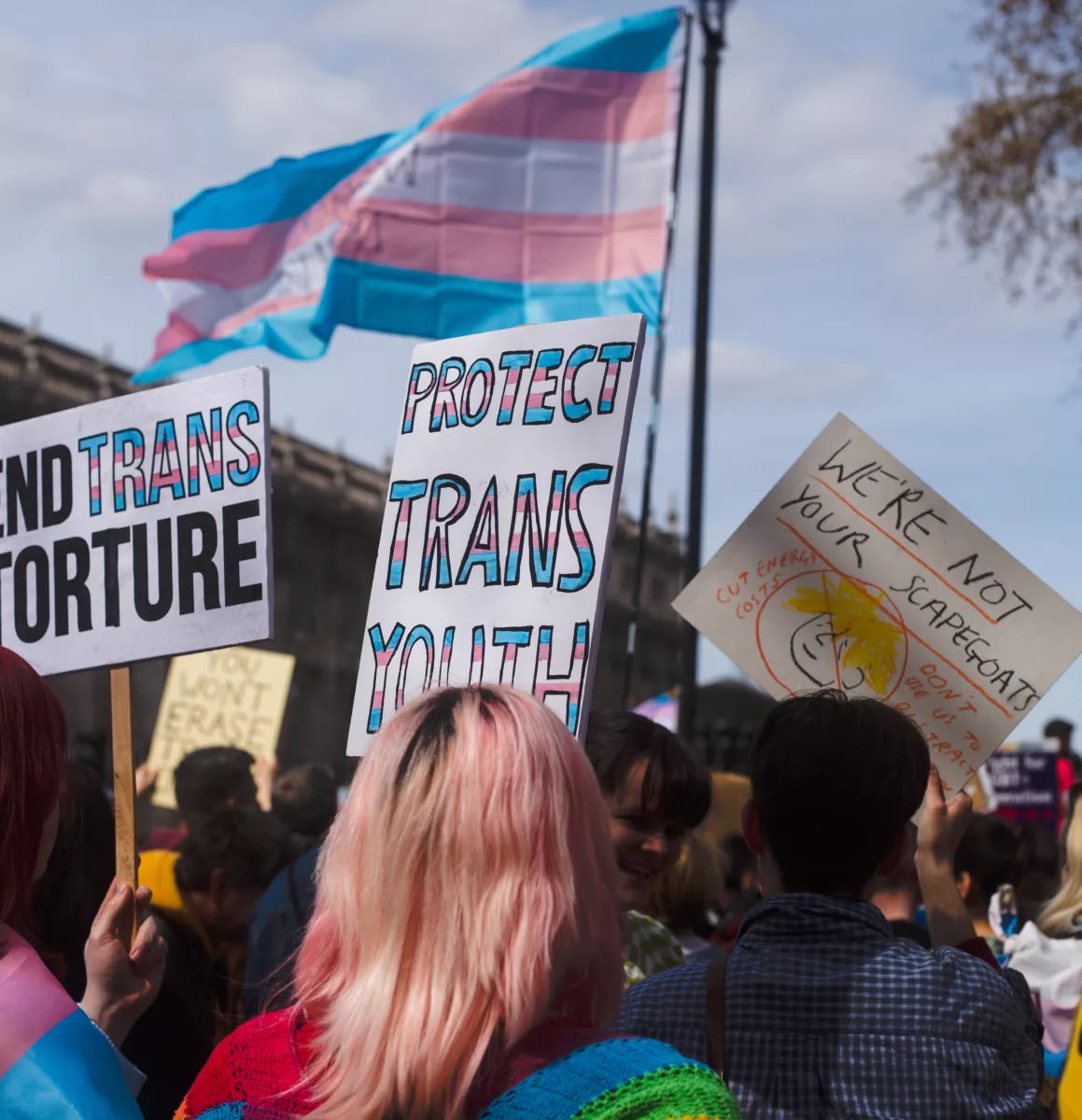 protest against anti-trans legislation