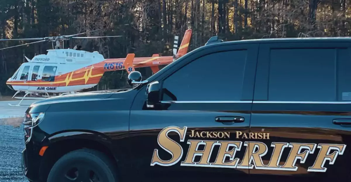 This photo shows a Jackson Parish Sheriff's Office cruiser/