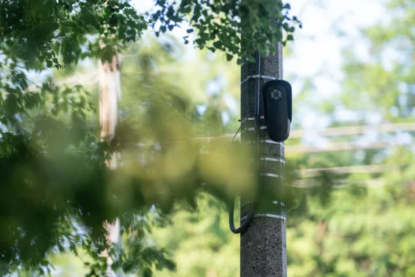 A Flock camera is pictured in Oak Park, Illinois.