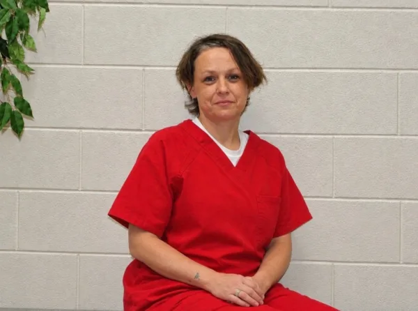 This photo of Lisa Jo Chamberlin was taken at Central Mississippi Correctional Facility by her spiritual advisor, in February 2021.